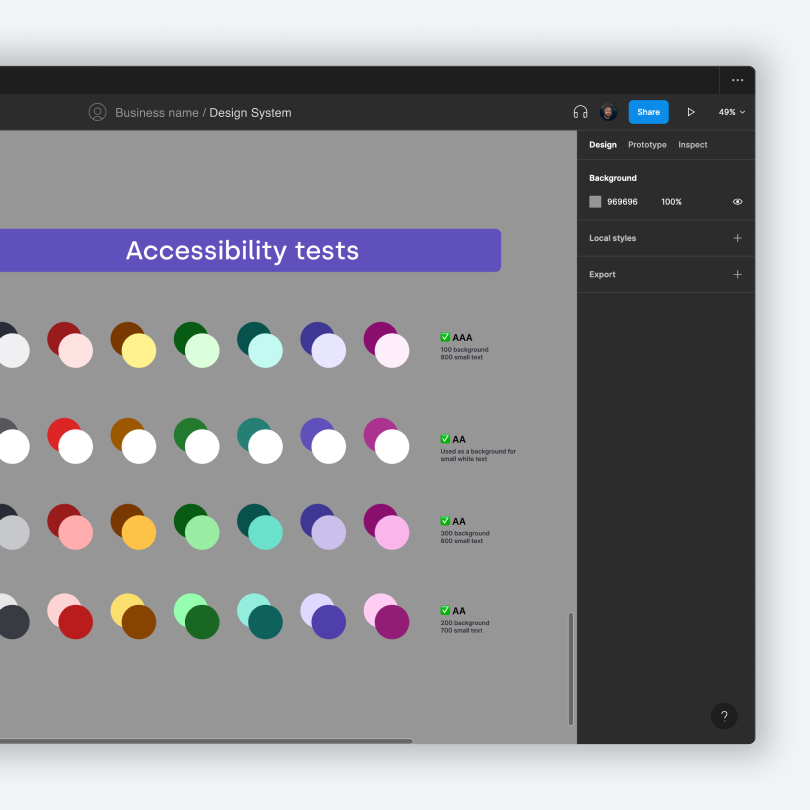 Design system accessibility